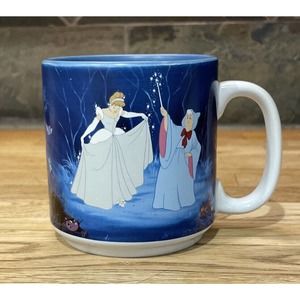 Vintage 90s Disney Cinderella Coffee Mug Cup Fairy Godmother Coach